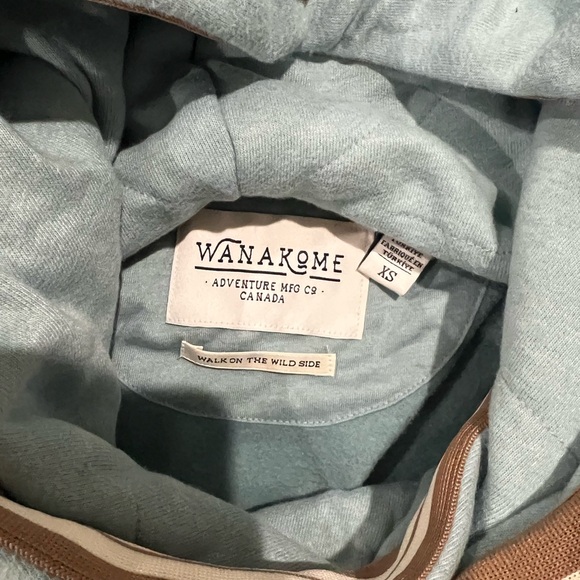 Wanakome Blue and White hoodie women’s XS - Picture 2 of 2